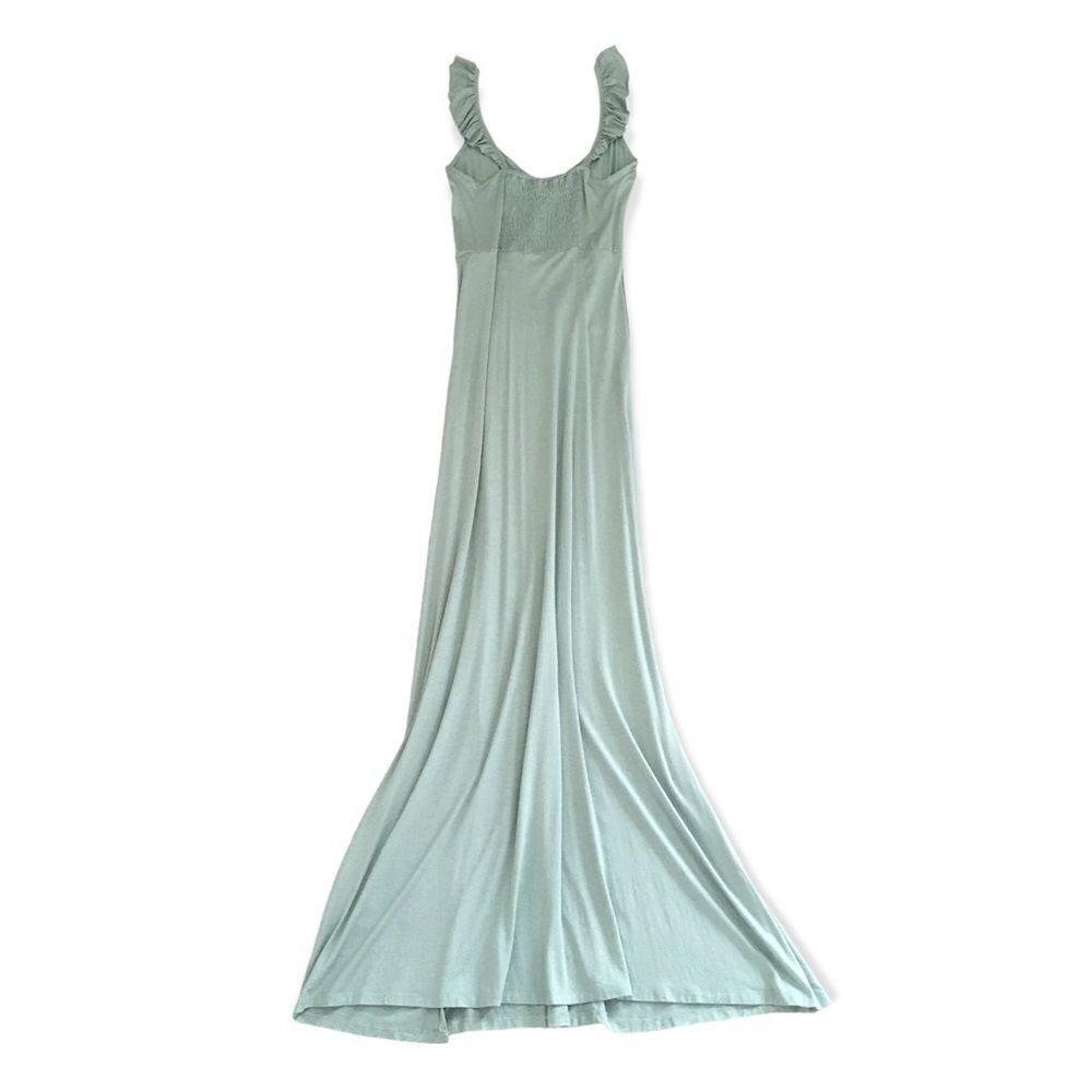 🔃Green Ruffle Maxi Dress - Picture 2 of 4